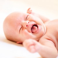 Crying Newborn Baby.